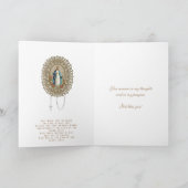 賛美ヴァージン聖母マリアカトリックヴィンテージフローラ  カード (内部)