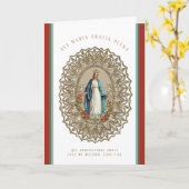 賛美ヴァージン聖母マリアカトリックヴィンテージフローラ  カード (黄色い花)