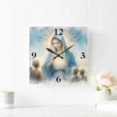 賛美ヴァージン スクエア壁時計 (ホーム)