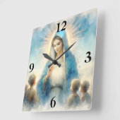 賛美ヴァージン スクエア壁時計 (傾斜)