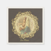 賛美ヴァージン・メアリーと子イエス スタンダードカクテルナプキン (正面)