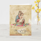 賛美ヴァージン・メアリ・イエス卒業式 カード (黄色い花)