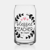 賛美先生名前をカスタムする先生評価 ガラス缶 (正面)