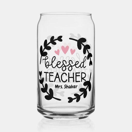 賛美先生名前をカスタムする先生評価 ガラス缶 (裏面)