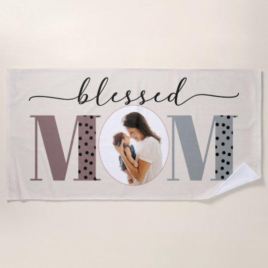 賛美写真パーソナライズされた ビーチタオル (正面)