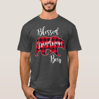 賛美大母ベアー赤バッファローチェックプレイドグランデ Tシャツ