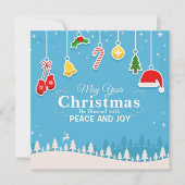 賛美平和と喜びクリスマスパーティの招待状付き 招待状 (正面)