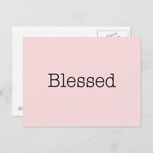 賛美引用文感動的ピンク信仰引用文 ポストカード (正面/裏面)