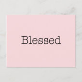 賛美引用文感動的ピンク信仰引用文 ポストカード (正面)