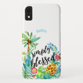 賛美引用文熱帯フローラ名インスピレーション Case-Mate iPhoneケース (裏面)