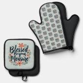 賛美感動的フローラ芸術 鍋つかみ&鍋敷きセット (正面/裏面)