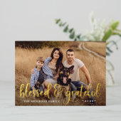 賛美感謝の写真 箔シーズンカード (立ち正面)