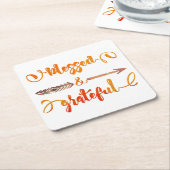 賛美感謝 スクエアペーパーコースター (アングル)