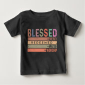 賛美慈悲、贖い、愛され、崇拝 ベビーTシャツ (正面)