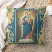 賛美救済ヴァージンマリアベビーイエス クッション (ブランケット)