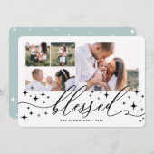 賛美数々の写真クリスマスカード シーズンカード (正面/裏面)