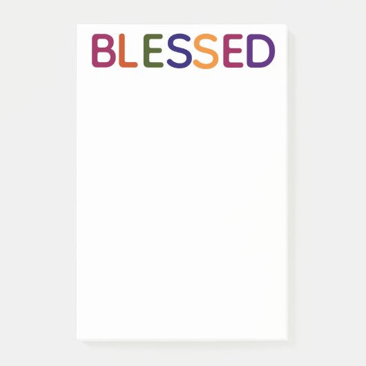 賛美数々の色4 x 6 ポストイット (正面)