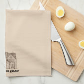 賛美文字と画像テンプレート60 x 104付きこの家 キッチンタオル (四つ折り)