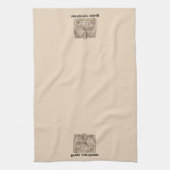 賛美文字と画像テンプレート60 x 104付きこの家 キッチンタオル (縦)