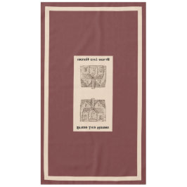 賛美文字と画像テンプレート60 x 104付きこの家 テーブルクロス