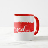 賛美文字オンレッド絵を描マグ マグカップ (正面右)