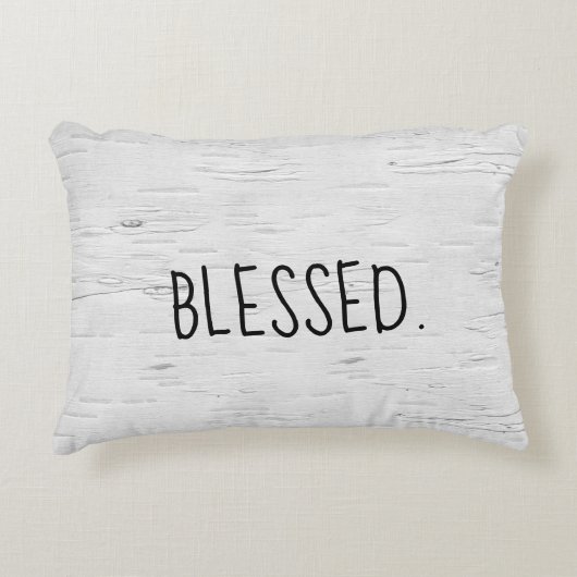 賛美文字オン樺の木ツリーアクセント枕 アクセントクッション (正面)