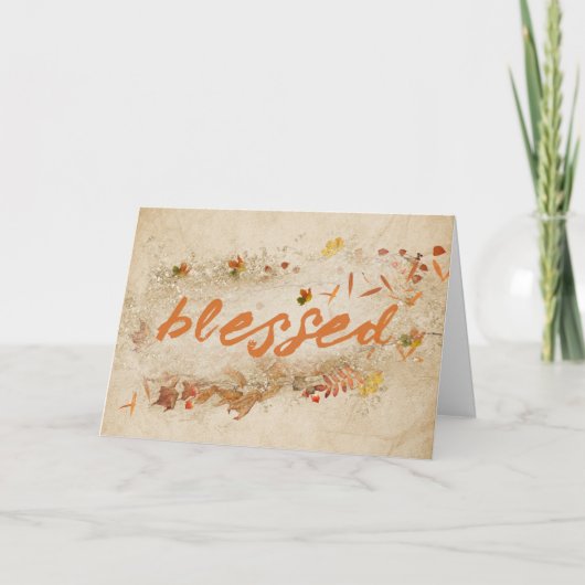 賛美文字付き紅葉 シーズンカード (正面)