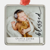 賛美新生児写真 メタルオーナメント (正面)