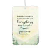 賛美来入り出し緑の水色 カーエアーフレッシュナー (正面)