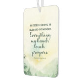 賛美来入り出し緑の水色 カーエアーフレッシュナー (左)