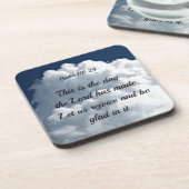 賛美歌の118:24これは日作られる主のhath…です コースター (左側)