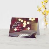 賛美歌の119:105あなたの単語は私の足へランプです カード (黄色い花)