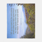 賛美歌の121:1 - 2 フリースブランケット (正面)