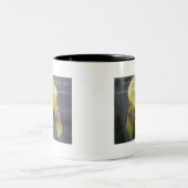 賛美歌の139:14の黄色のシマウマのアイリス ツートーンマグカップ (中央)