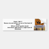 賛美歌の144:11はエイリアンからの私を救助します バンパーステッカー (正面)