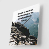 賛美歌の144:1 Blessed主…です スクエア壁時計 (傾斜)