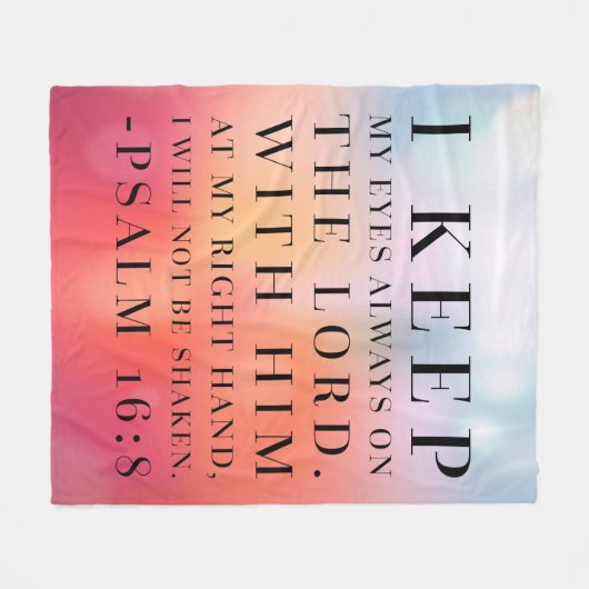 賛美歌の16:8の聖書の引用文 フリースブランケット (正面(横))