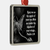 賛美歌の17:8のクリスマスのオーナメントの聖なる書物、経典は私を保ちます メタルオーナメント (右)
