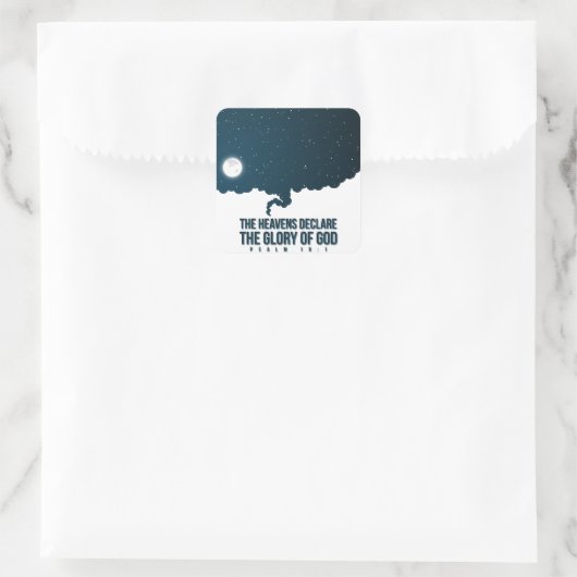 賛美歌の19:1の天国は神の栄光を宣言します スクエアシール (バッグ)