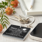 賛美歌の23:4の聖書の詩のカスタムなキリスト教のギフト キーホルダー (正面右)