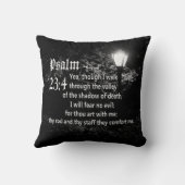 賛美歌の23:4の聖書の詩のカスタムなキリスト教のギフト クッション (裏面)