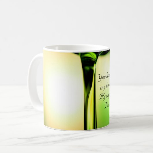 賛美歌の23:5油が付いている私の頭部に塗りました コーヒーマグカップ (正面左)