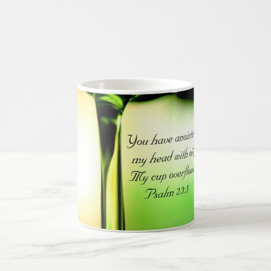 賛美歌の23:5油が付いている私の頭部に塗りました コーヒーマグカップ (中央)