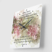 賛美歌の27:4私が主から頼む1つの事、聖書 スクエア壁時計 (傾斜)