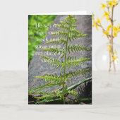 賛美歌の40:2のシダ及び石の聖なる書物、経典カード カード (黄色い花)