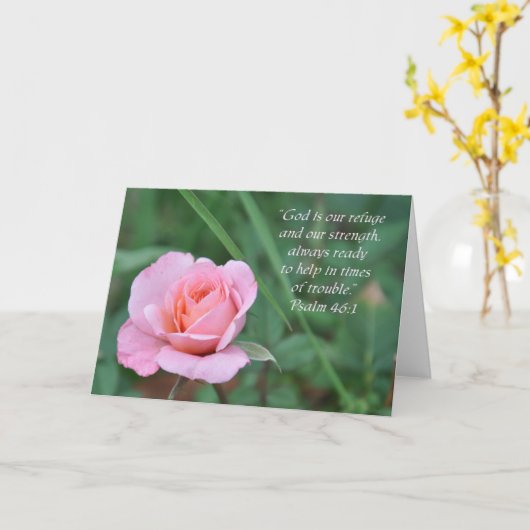 賛美歌の46:1のばら色の勇気付けられるカード(中ブランク) カード (黄色い花)