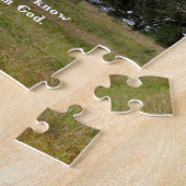 賛美歌の46:10の感動的な聖書の引用文 ジグソーパズル (側面)