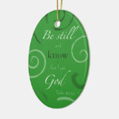 賛美歌の46:10はあなた自身の色を選びます! カスタマイズ可能 セラミックオーナメント (左)