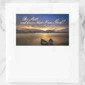 賛美歌の46:10はまだあり、私が神であることを知っています 長方形シール (バッグ)