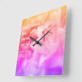 賛美歌の46:5の時計 スクエア壁時計 (傾斜)